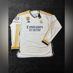 Real Madrid 23/24 Home Adidas Player Version Jersey. Size Large TRUE TO SIZE